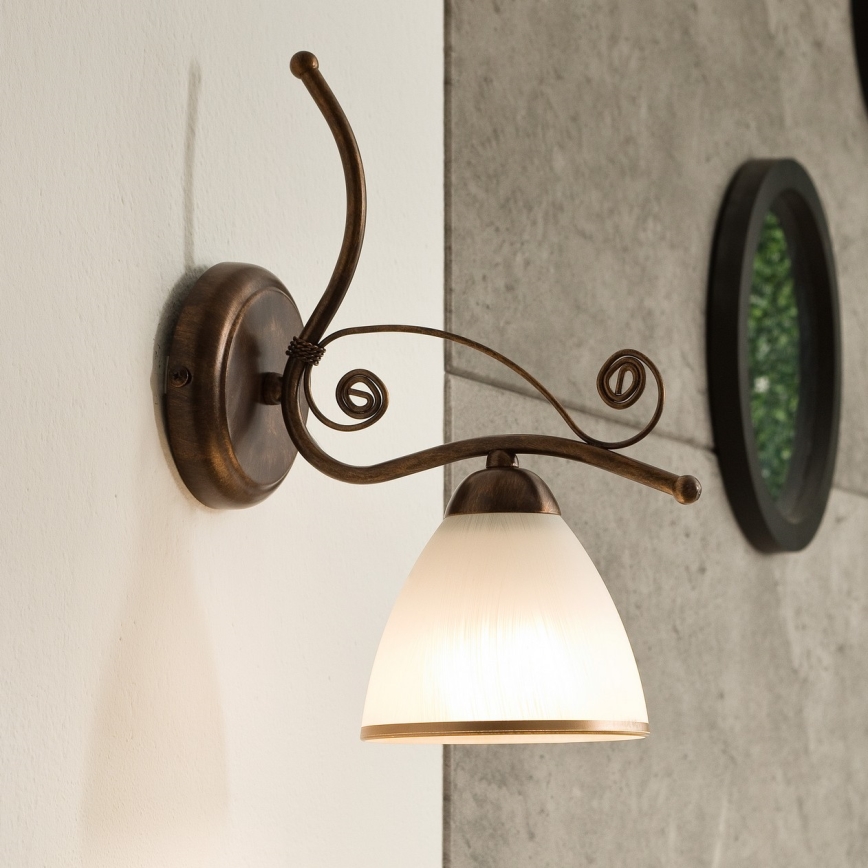 Wandlamp RETRO II 1xE27/60W/230V brons patina