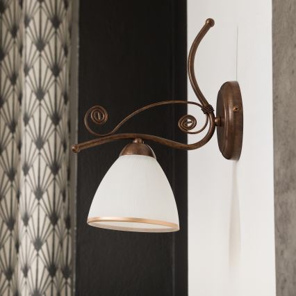 Wandlamp RETRO II 1xE27/60W/230V brons patina