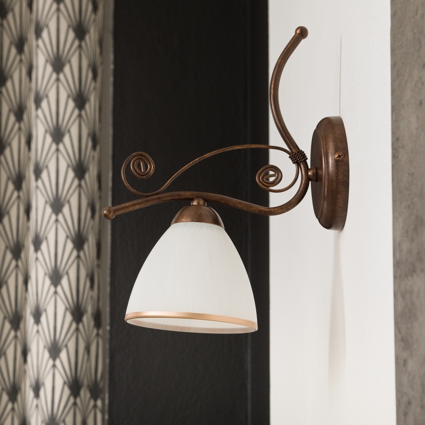 Wandlamp RETRO II 1xE27/60W/230V brons patina
