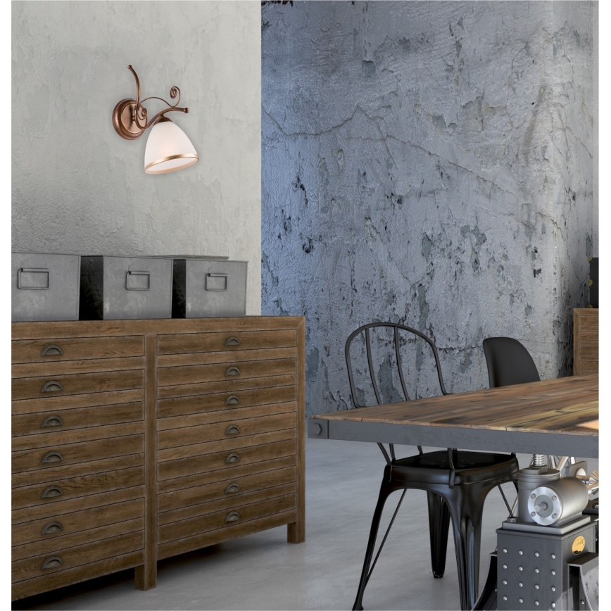 Wandlamp RETRO II 1xE27/60W/230V brons patina