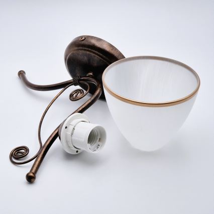 Wandlamp RETRO II 1xE27/60W/230V brons patina