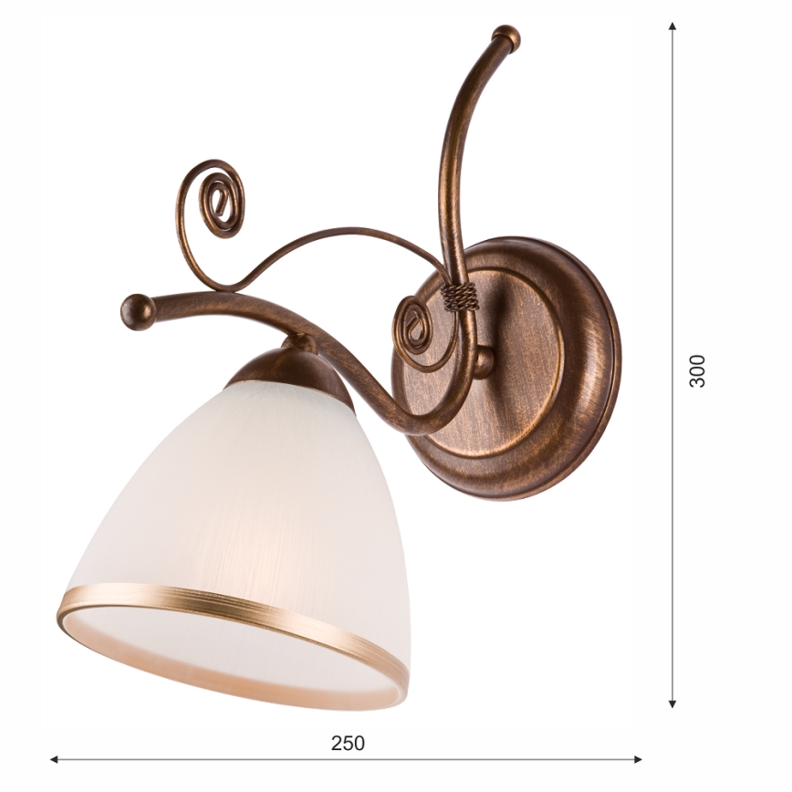 Wandlamp RETRO II 1xE27/60W/230V brons patina