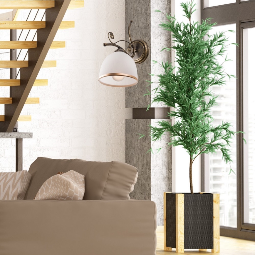 Wandlamp RETRO II 1xE27/60W/230V goud patina