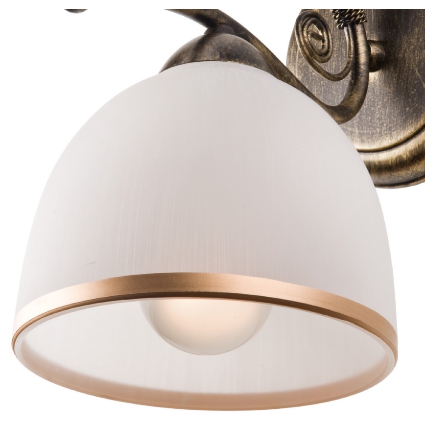 Wandlamp RETRO II 1xE27/60W/230V goud patina
