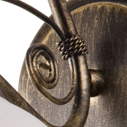 Wandlamp RETRO II 1xE27/60W/230V goud patina