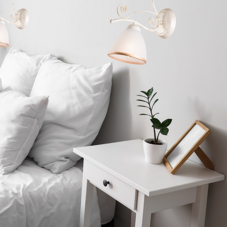 Wandlamp RETRO II 1xE27/60W/230V wit patina
