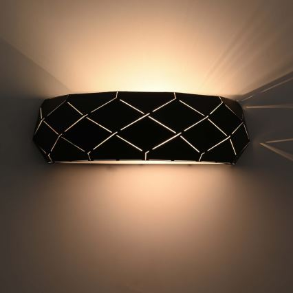 Wandlamp REUS 1xE27/40W/230V zwart