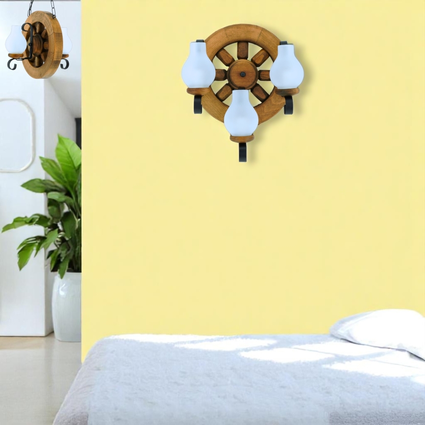 Wandlamp ROATA 3xE14/40W/230V beuken - FSC gecertificeerd