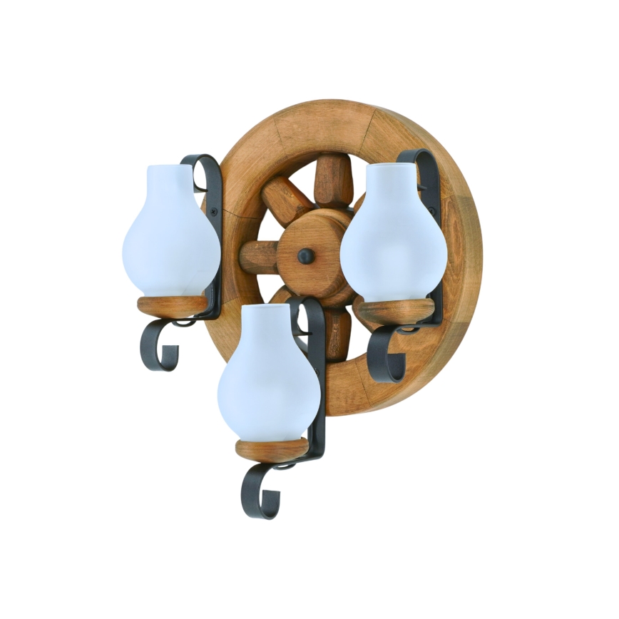 Wandlamp ROATA 3xE14/40W/230V beuken - FSC gecertificeerd