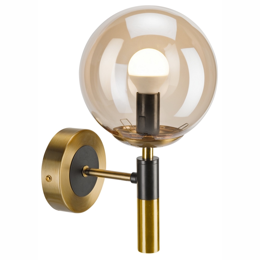 Wandlamp ROLLO 1xE14/5W/230V goud/gerookt beige