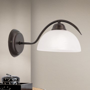 Wandlamp RULA 1xE27/40W/230V wit/brons