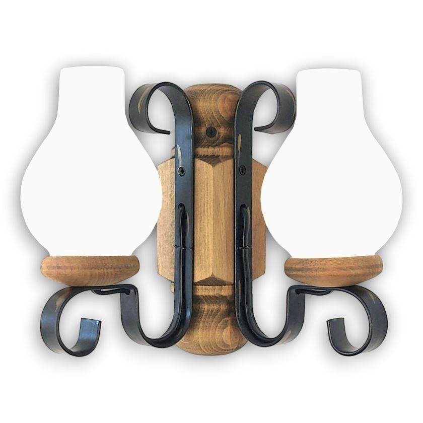 Wandlamp RUSTIC 2xE14/40W/230V beuken - FSC gecertificeerd