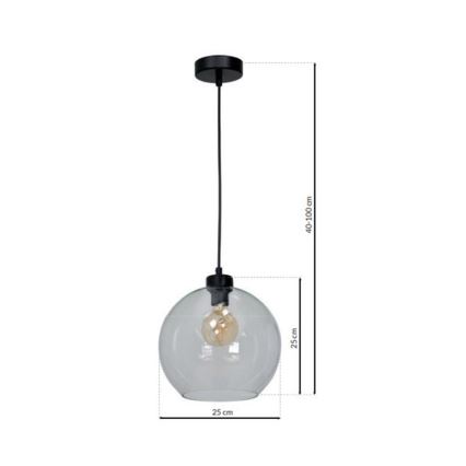 Wandlamp SANTIAGO 1xE27/60W/230V doorzichtig