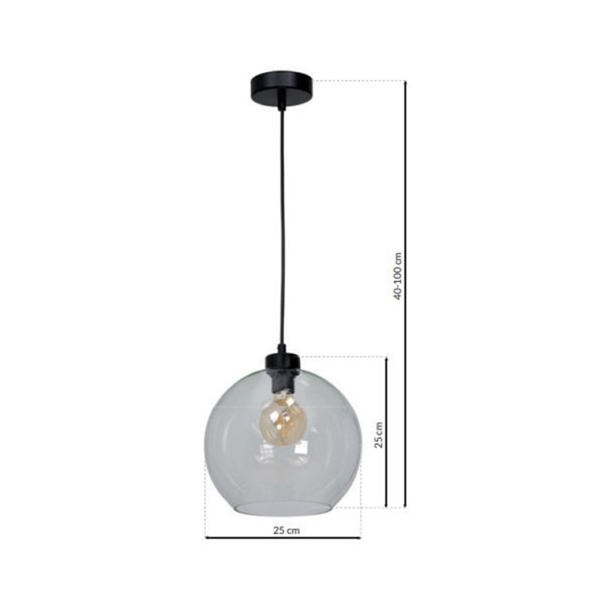 Wandlamp SANTIAGO 1xE27/60W/230V doorzichtig
