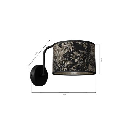 Wandlamp SATINO 1xE27/60W/230V zwart/goud