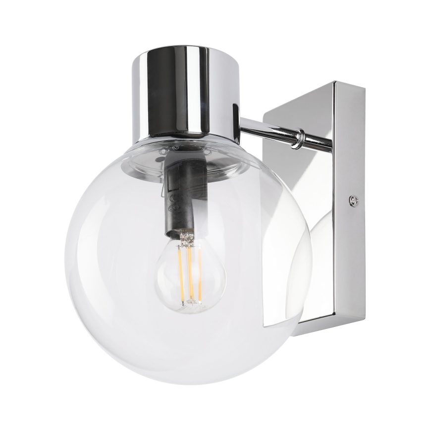 Wandlamp SFERIO 1xE14/5W/230V glanzend chroom/helder glas