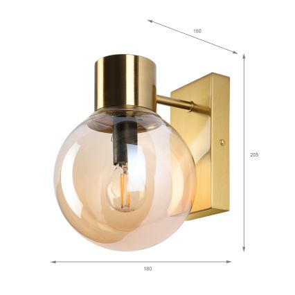 Wandlamp SFERIO 1xE14/5W/230V messing/rookbeige