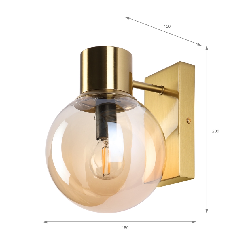 Wandlamp SFERIO 1xE14/5W/230V messing/rookbeige
