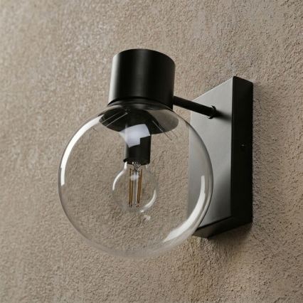 Wandlamp SFERIO 1xE14/5W/230V zwart/helder