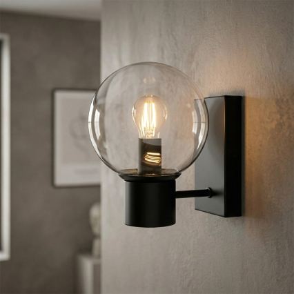 Wandlamp SFERIO 1xE14/5W/230V zwart/helder