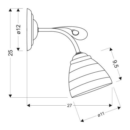Wandlamp SIMPLI 1xE27/40W/230V