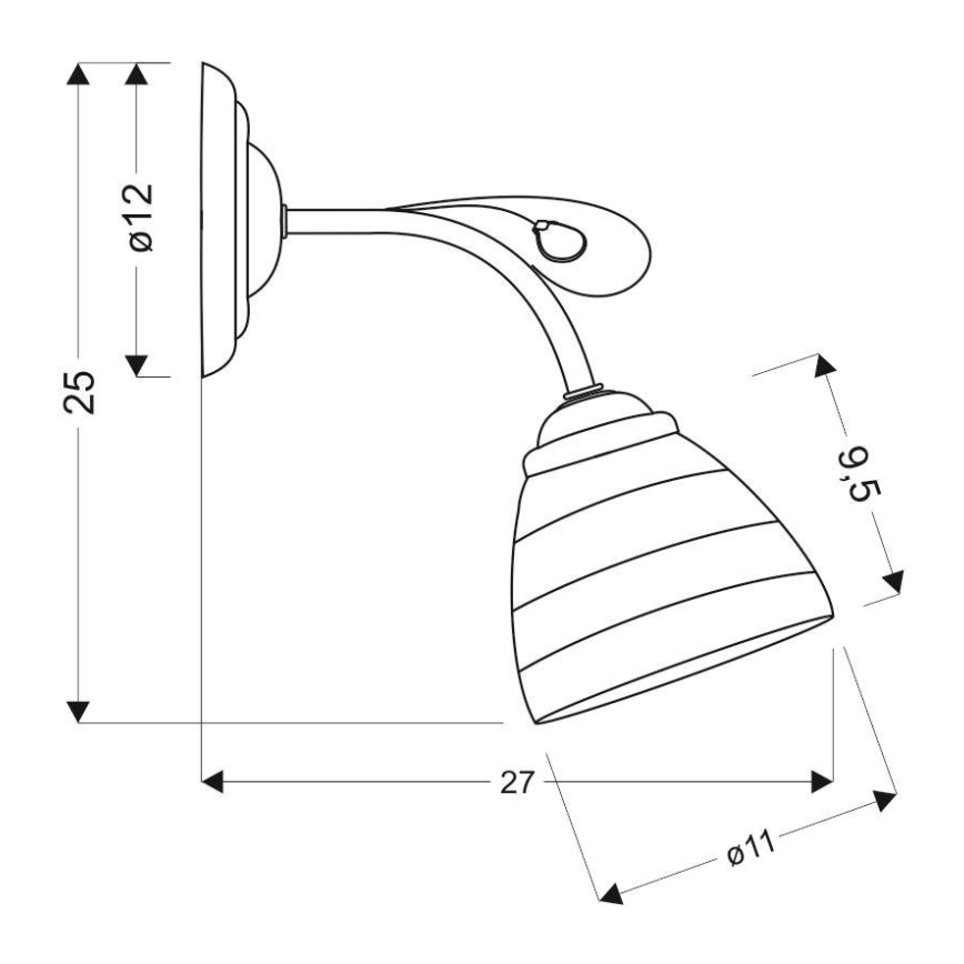 Wandlamp SIMPLI 1xE27/40W/230V