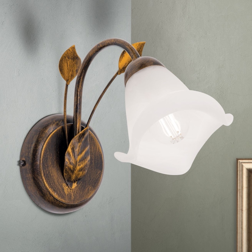 Wandlamp SISI 1xE14/40W/230V brons/patina