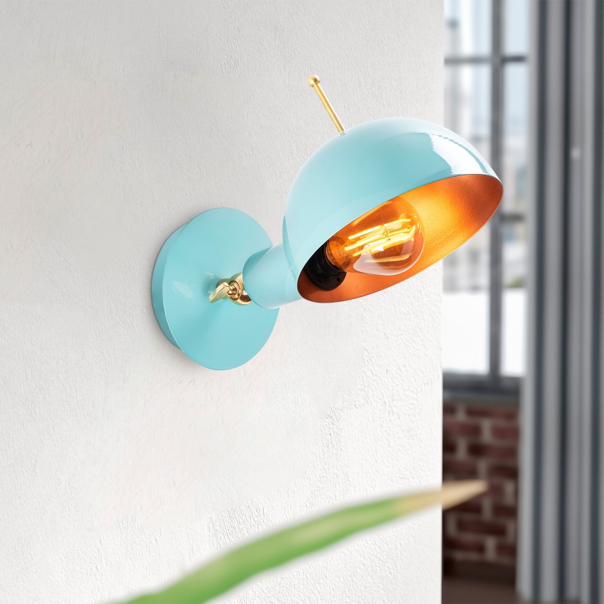 Wandlamp SIVANI 1xE27/40W/230V blauw