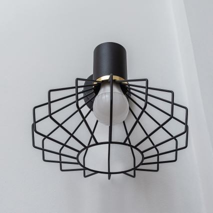 Wandlamp SOLANO 1xE27/15W/230V zwart/goud