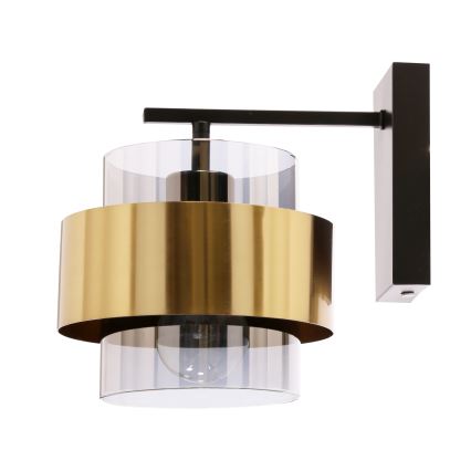 Wandlamp SPIEGA 1xE27/60W/230V goud/zwart