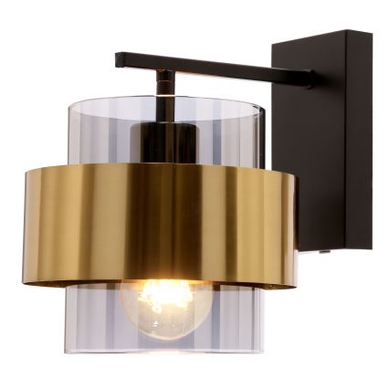 Wandlamp SPIEGA 1xE27/60W/230V goud/zwart