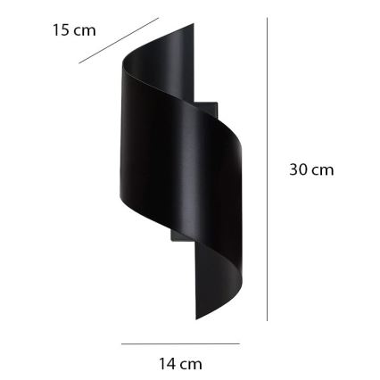 Wandlamp SPINER 1xG9/8W/230V zwart