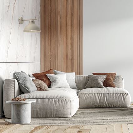 Wandlamp SVEN 1xE27/15W/230V beige