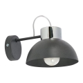 Wandlamp TEDI 1xE27/60W/230V antraciet/glanzend chroom