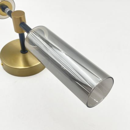 Wandlamp TESSA 2xG9/5W/230V messing/rookzwart