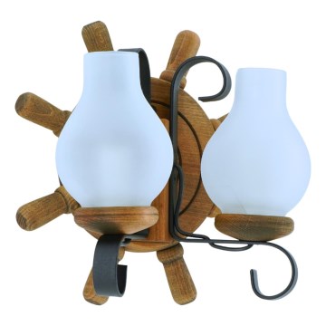 Wandlamp TIMONA 2xE14/40W/230V beuken - FSC gecertificeerd