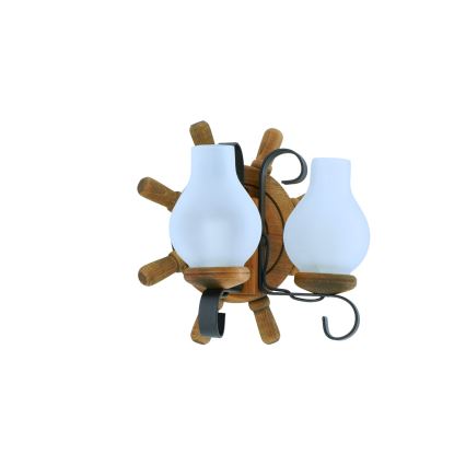 Wandlamp TIMONA 2xE14/40W/230V beuken - FSC gecertificeerd