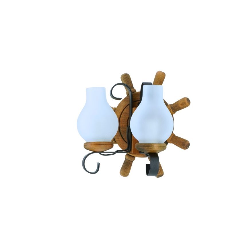 Wandlamp TIMONA 2xE14/40W/230V beuken - FSC gecertificeerd
