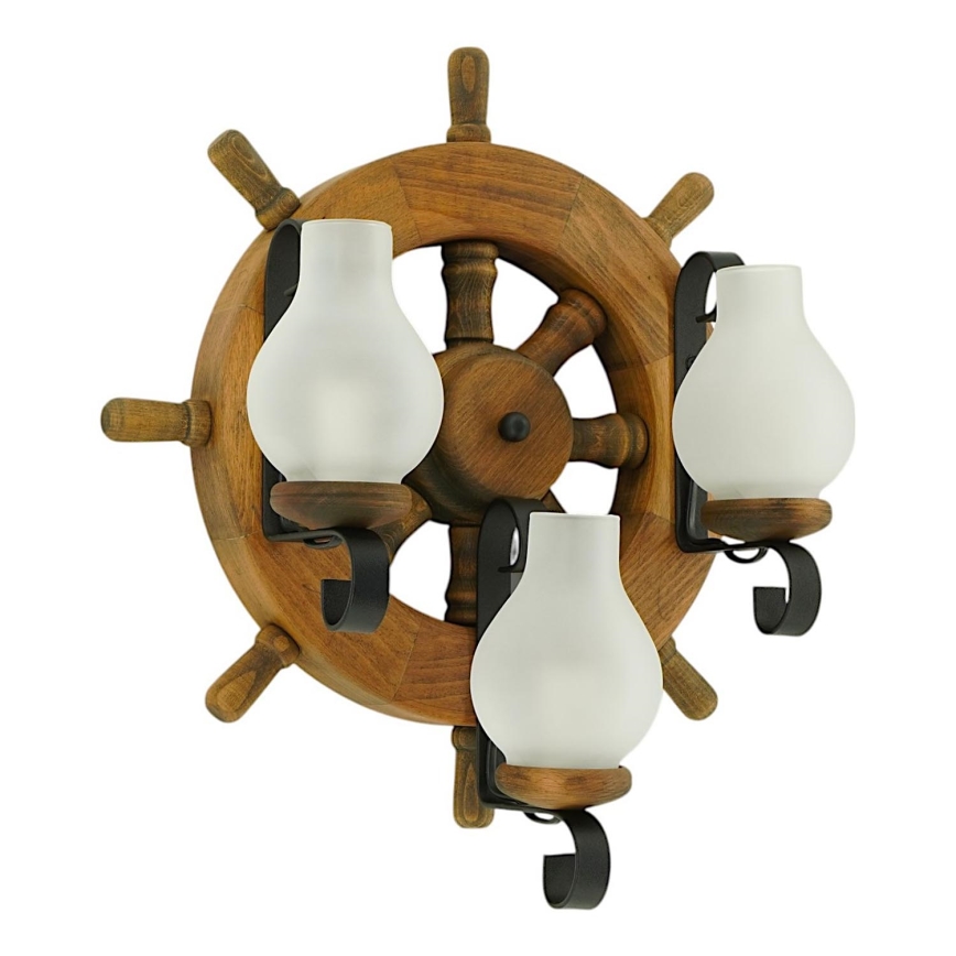 Wandlamp TIMONA 3xE14/40W/230V beuken