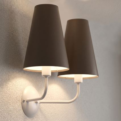 Wandlamp TORTOLA 2xE14/15W/230V bruin/crème