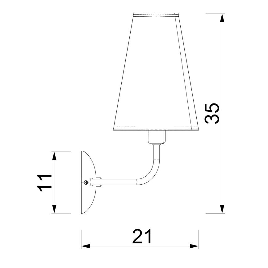 Wandlamp TORTOLA 2xE14/15W/230V bruin/crème
