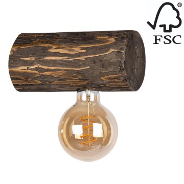 Wandlamp TRABO 1xE27/25W/230V walnoot - FSC-gecertificeerd