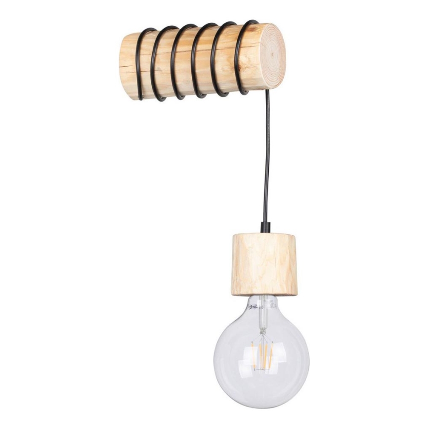 Wandlamp TRABO 1xE27/60W/230V dennenhout