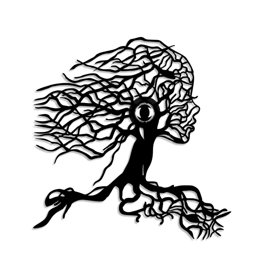 Wandlamp TREE WOMAN 1xE27/40W/230V zwart