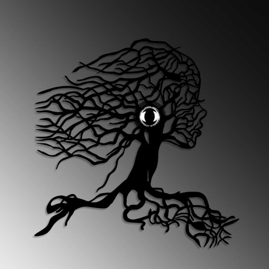 Wandlamp TREE WOMAN 1xE27/40W/230V zwart