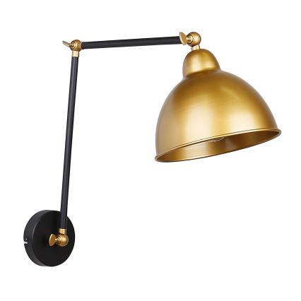 Wandlamp TRUCK 1xE27/40W/230V goud/zwart
