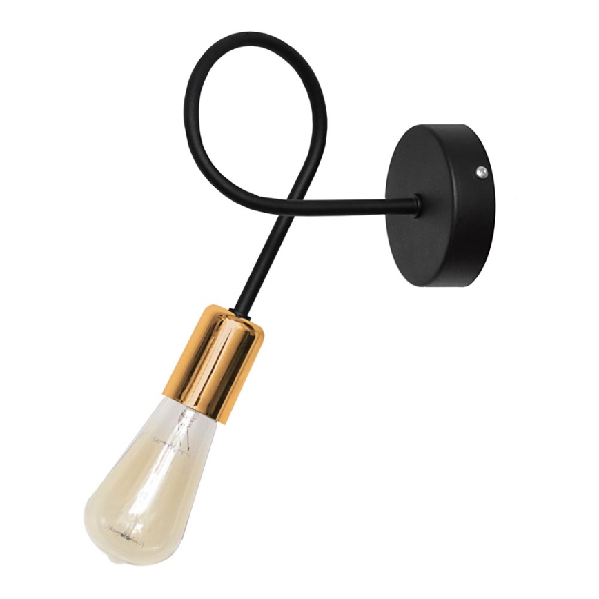 Wandlamp TUBE 1xE27/15W/230V zwart