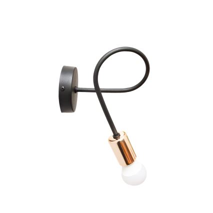 Wandlamp TUBE 1xE27/15W/230V zwart