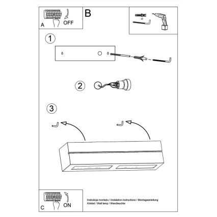 Wandlamp VEGA LINE 1xE27/60W/230V wit