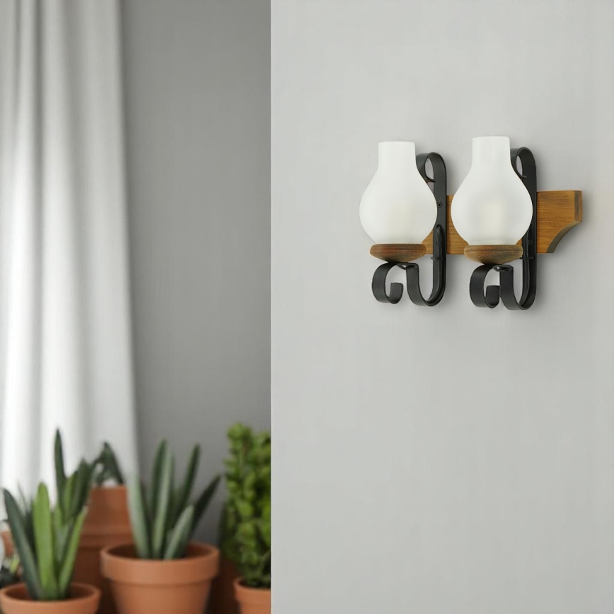 Wandlamp VELA 2xE14/40W/230V beuken